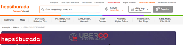 Uberco Elektrik Hepsiburada Mağazası