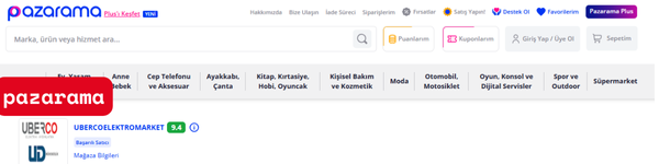 Uberco Elektrik Pazarama Mağazası